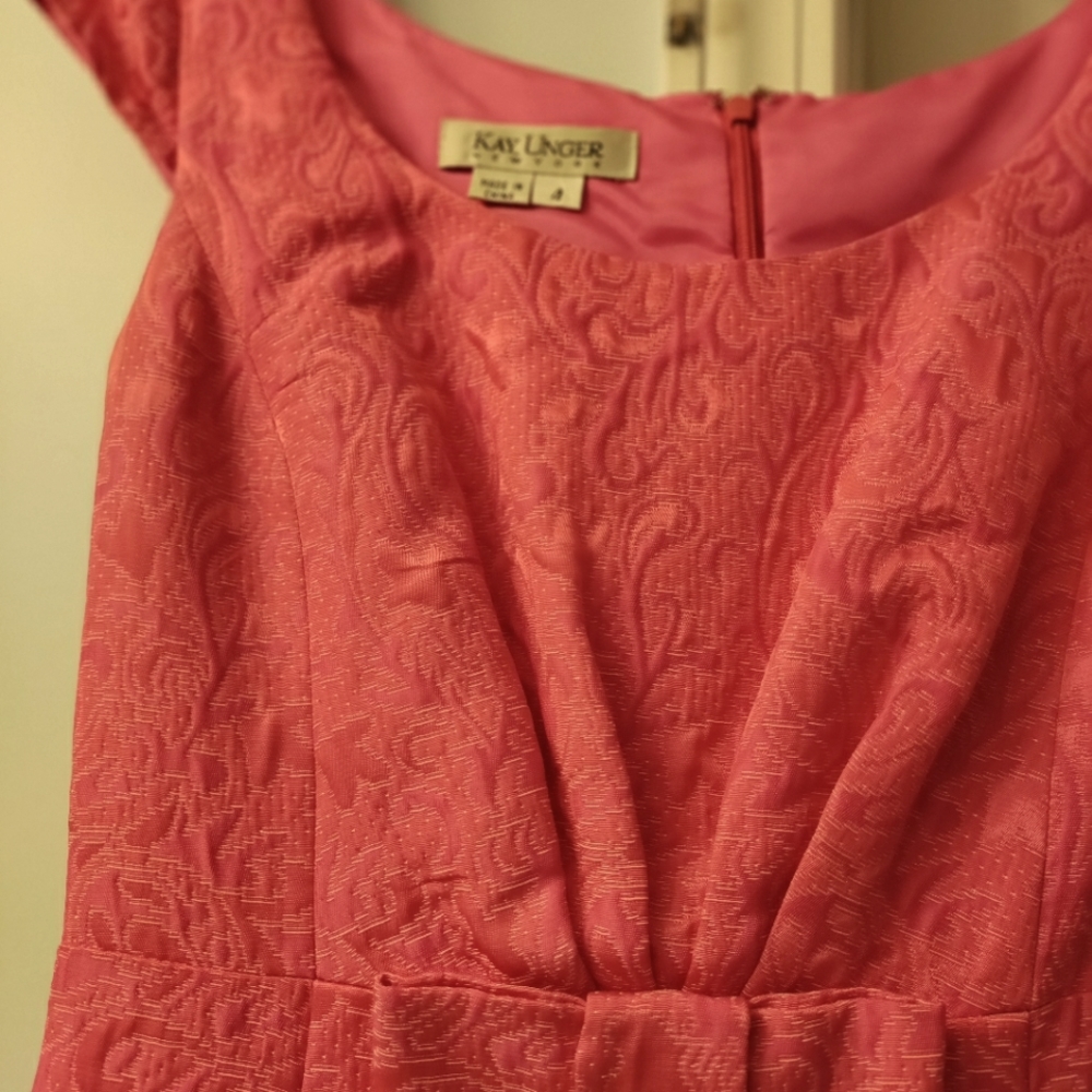 Vintage Kay Unger Pink Sleeveless Cocktail Dress - size 4